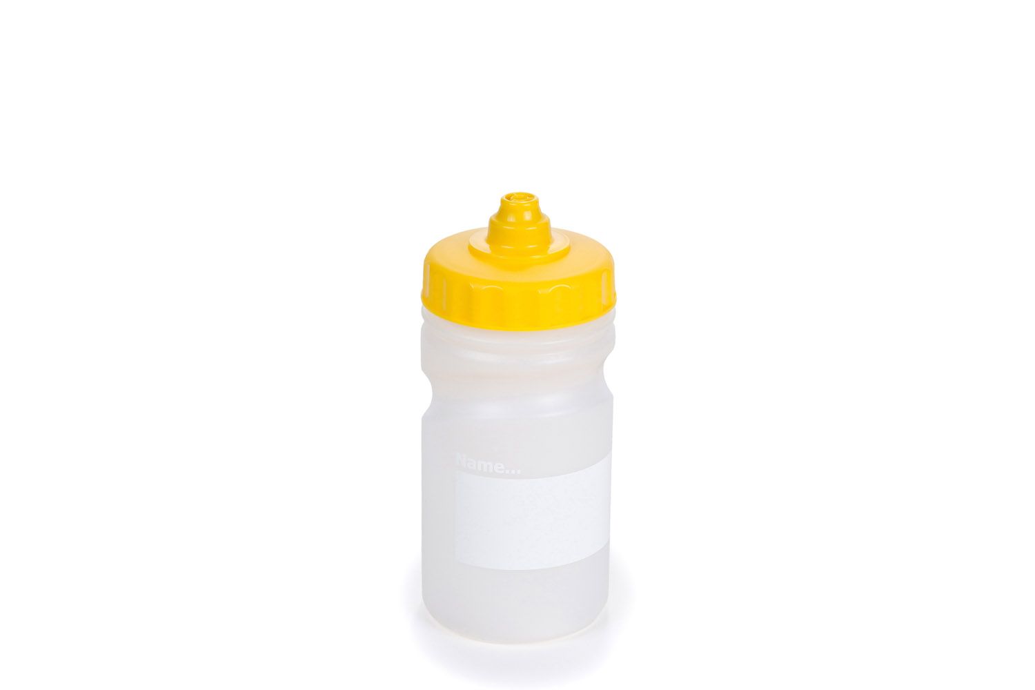 Clear education water bottle with ID block (multple sizes)