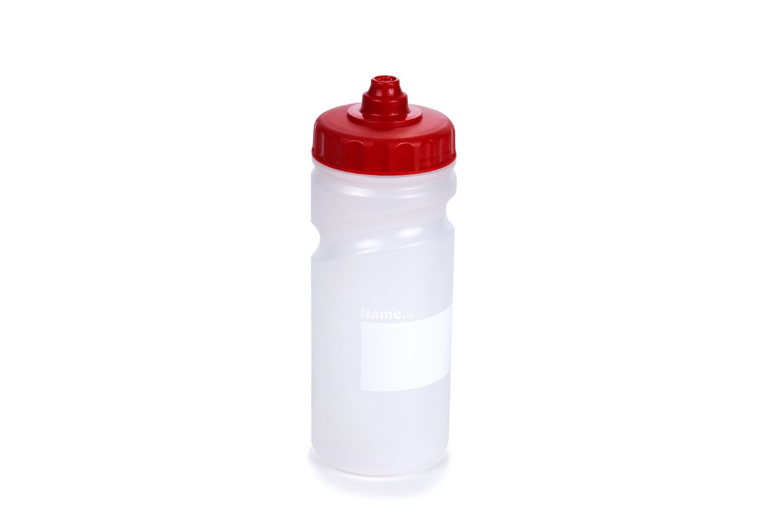 Clear education water bottle with ID block (multple sizes)