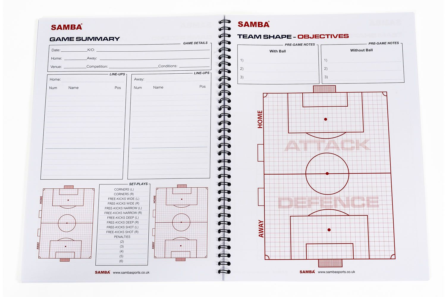 Samba A4 Game Planner