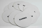 Round Rubber Flat Marker Discs - (8") - Multicoloured or White