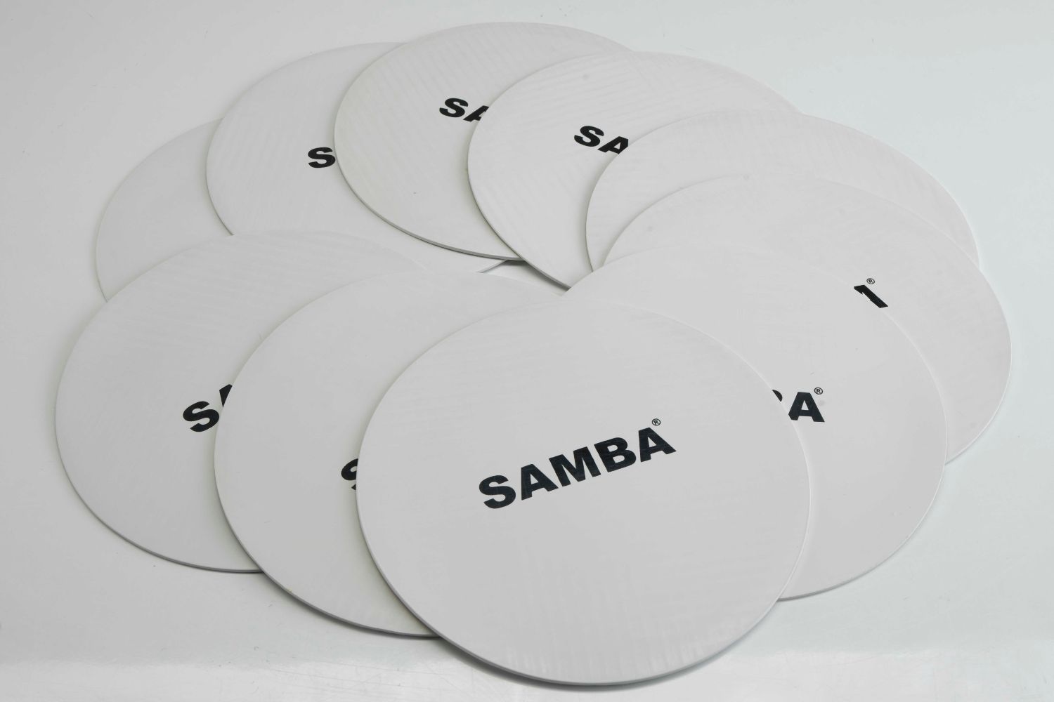 Round Rubber Flat Marker Discs - (8") - Multicoloured or White