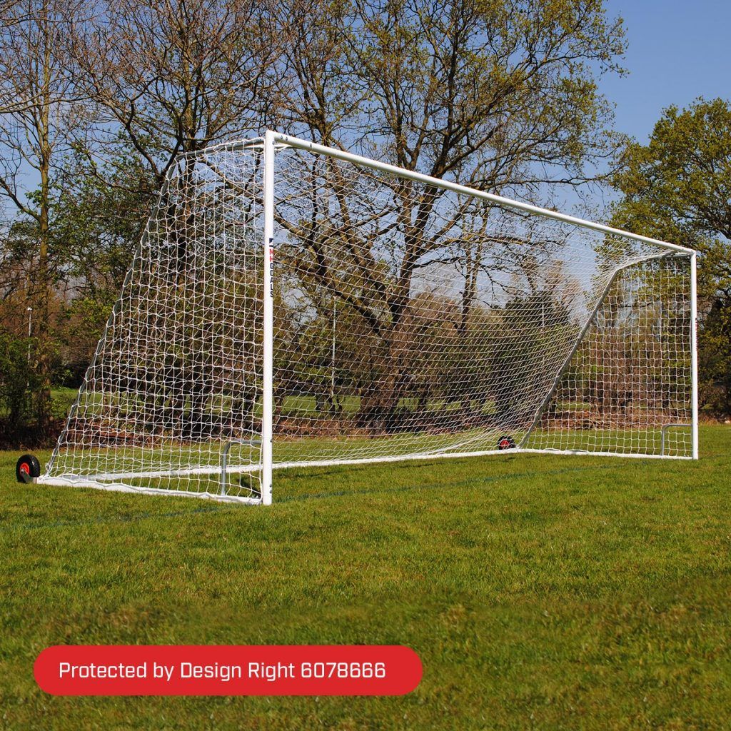 Youth Heavy Duty Wheeled Football Goal Package: 11-A-Side Freestanding Steel (Including VAT & Delivery)