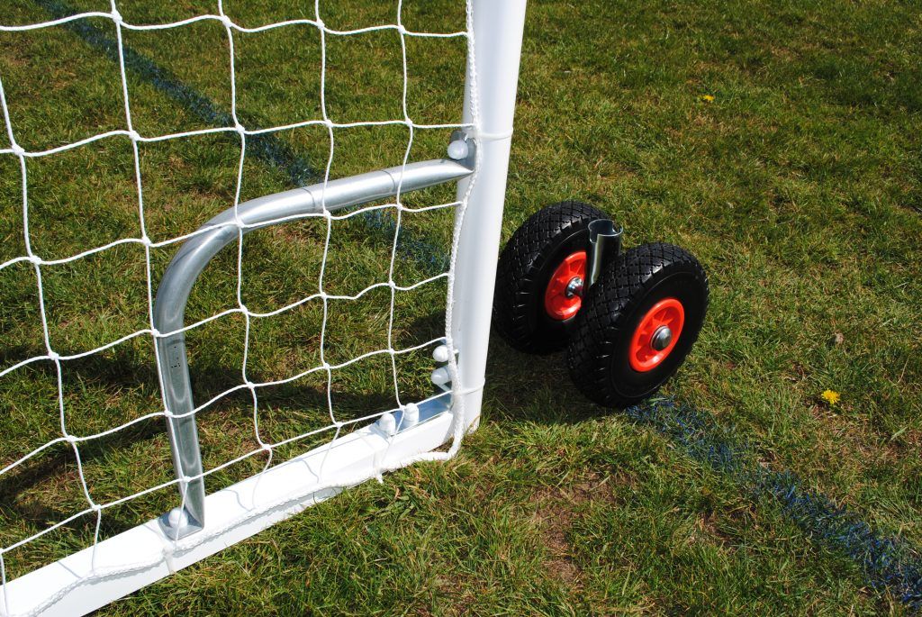 Youth Heavy Duty Wheeled Football Goal Package: 11-A-Side Freestanding Steel (Including VAT & Delivery)