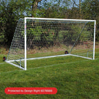 Heavy Duty Wheeled Football Goal Package: 9v9 Freestanding Steel