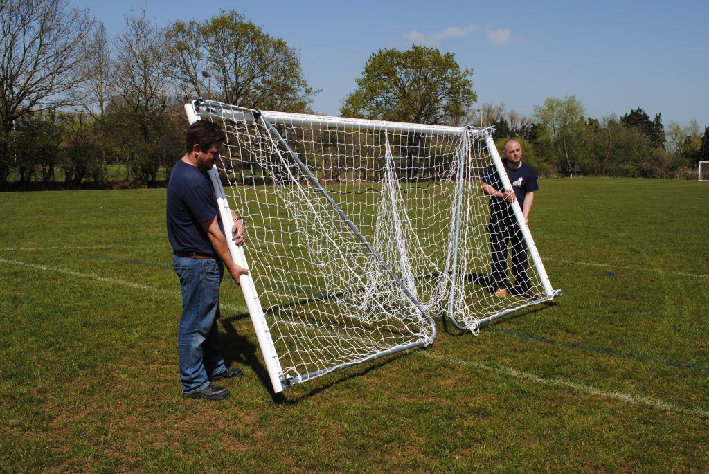 12x6 Lightweight Football Goal Package: Mini Soccer Freestanding Aluminium (Including VAT & Delivery)