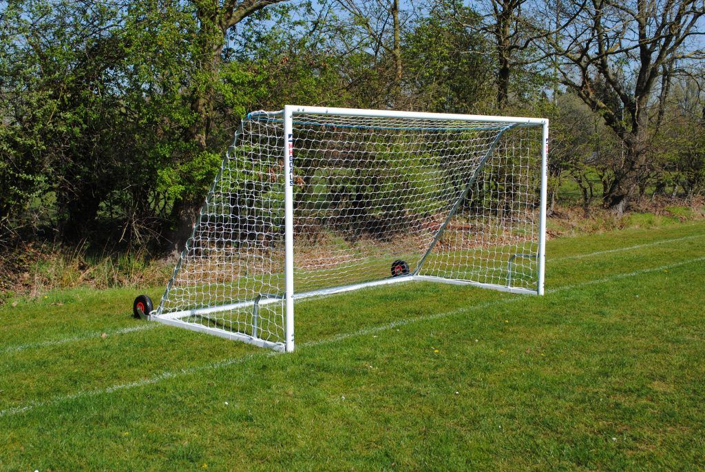 12x6 Heavy Duty Wheeled Football Goal Package: MinI Soccer Freestanding Steel (Including VAT & Delivery)