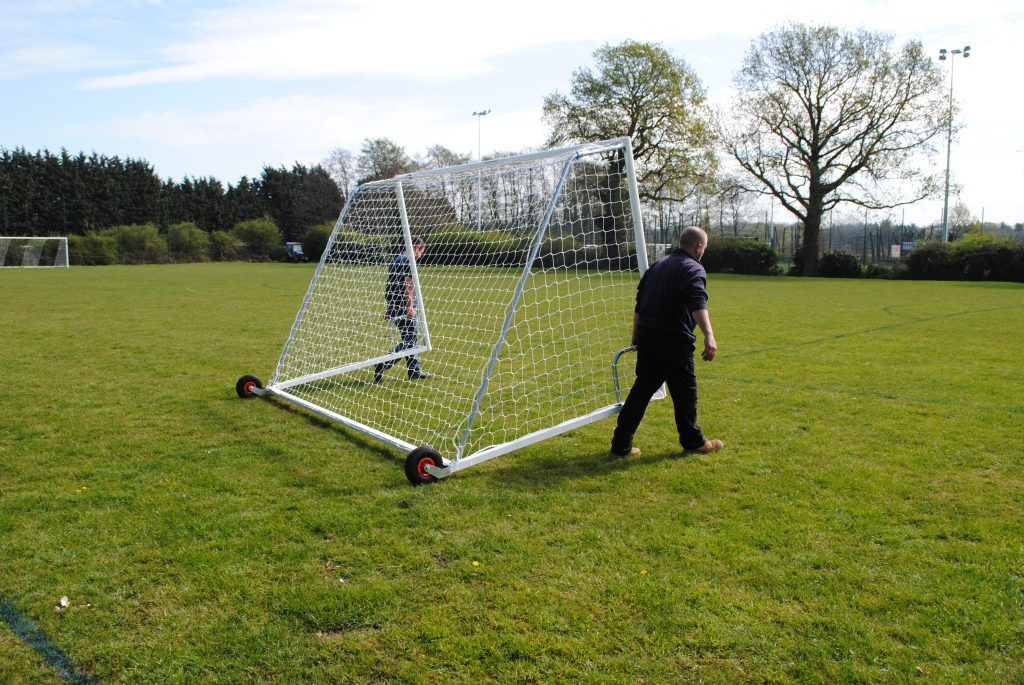 12x6 Heavy Duty Wheeled Football Goal Package: MinI Soccer Freestanding Steel (Including VAT & Delivery)