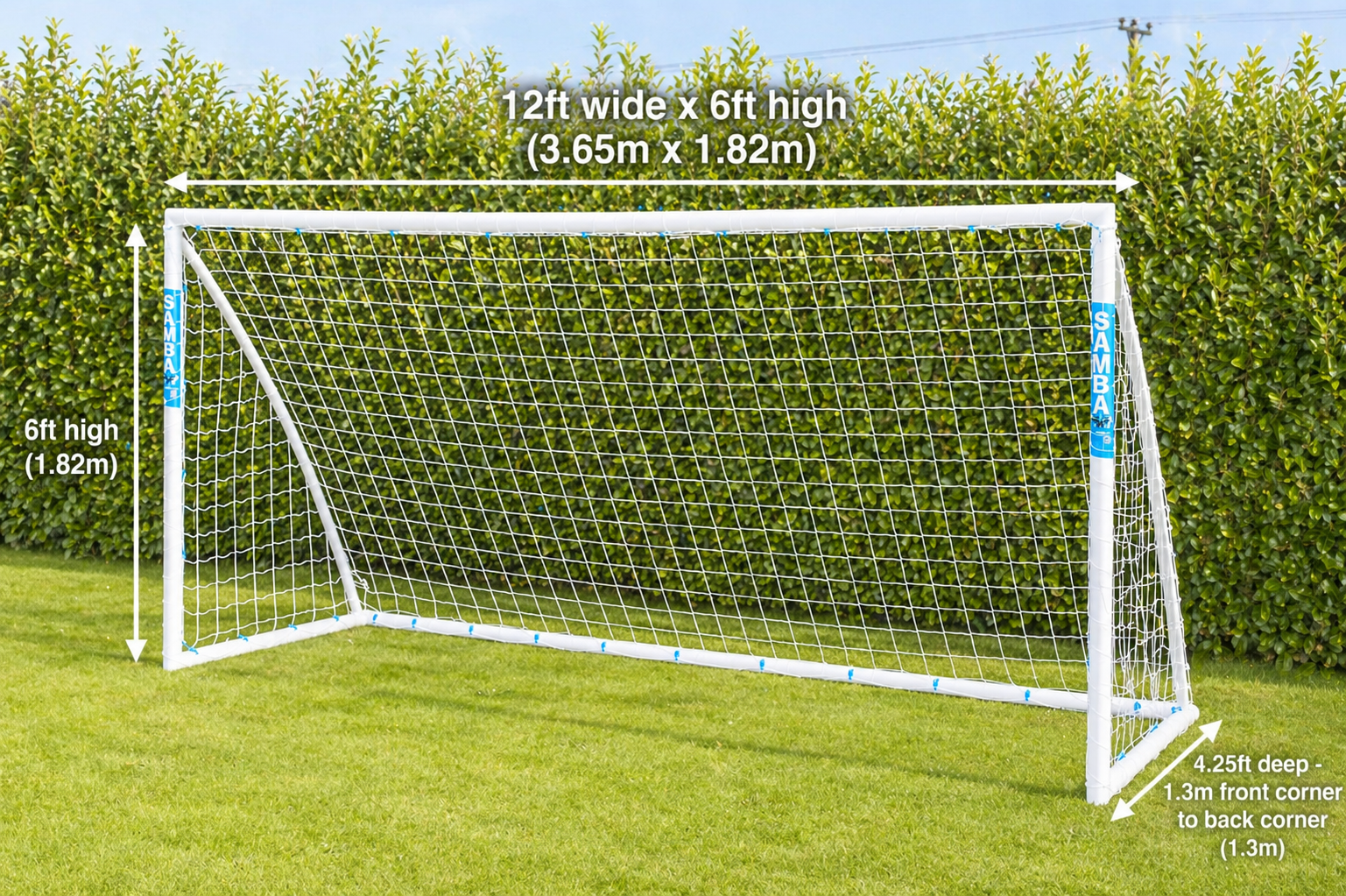 SAMBA PLAY 12ft x 6ft Garden Football Goal