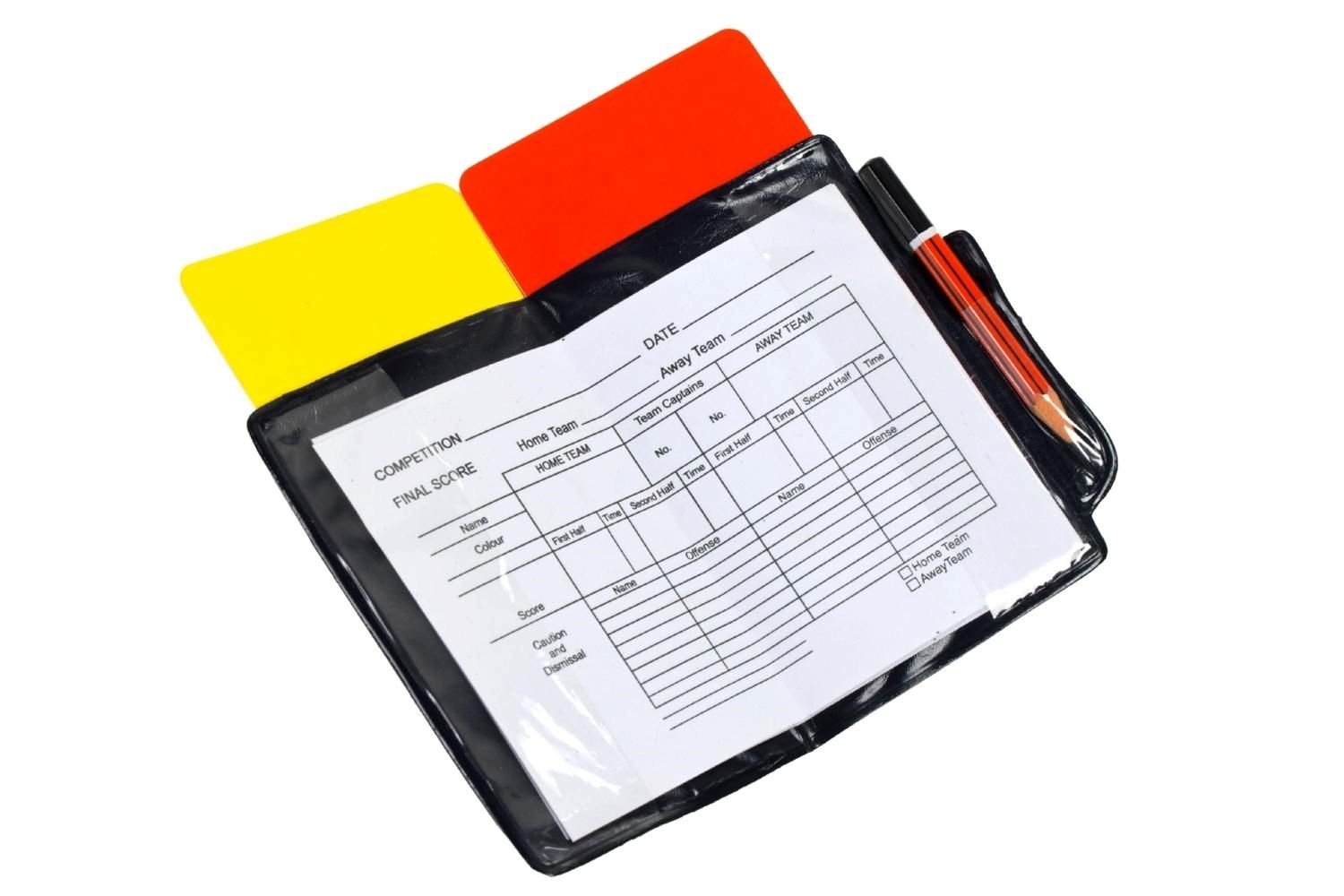 Referees cards and wallet (with pencil)